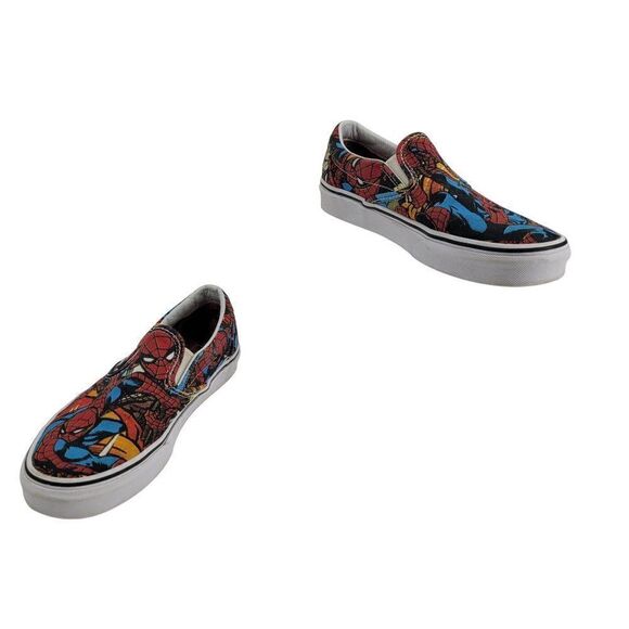 Vans X Marvel Spider Man Slip‎ On Sneakers Mens 6 Womens 7.5 Streetwear Skater - Picture 14 of 15